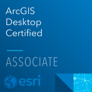 logo de la certification ESRI ArcGIS Desktop Associate